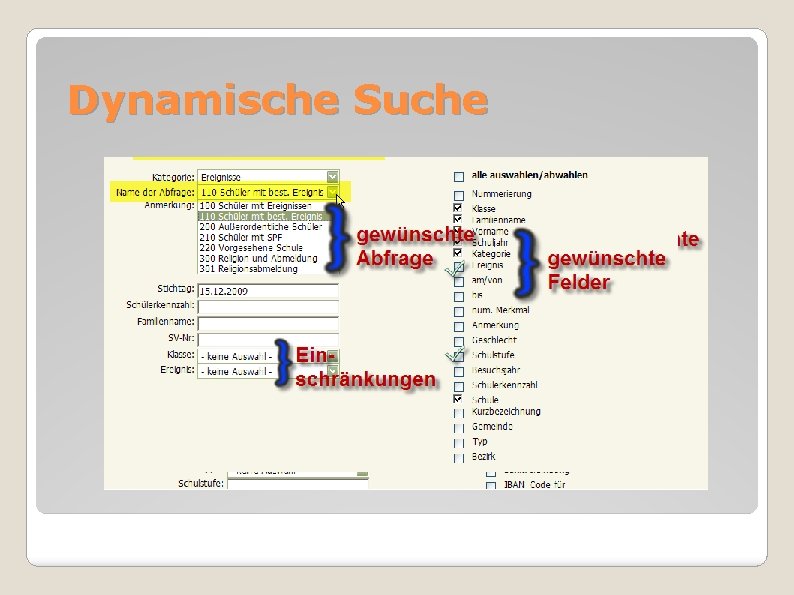 Dynamische Suche 