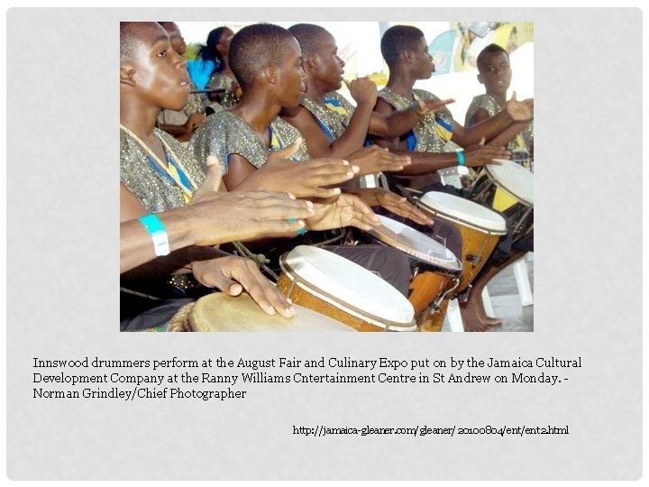 Innswood drummers perform at the August Fair and Culinary Expo put on by the