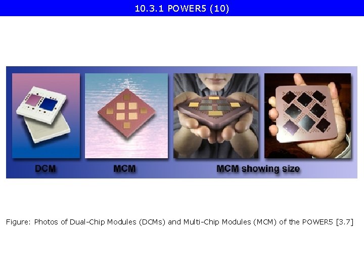 10. 3. 1 POWER 5 (10) Figure: Photos of Dual-Chip Modules (DCMs) and Multi-Chip