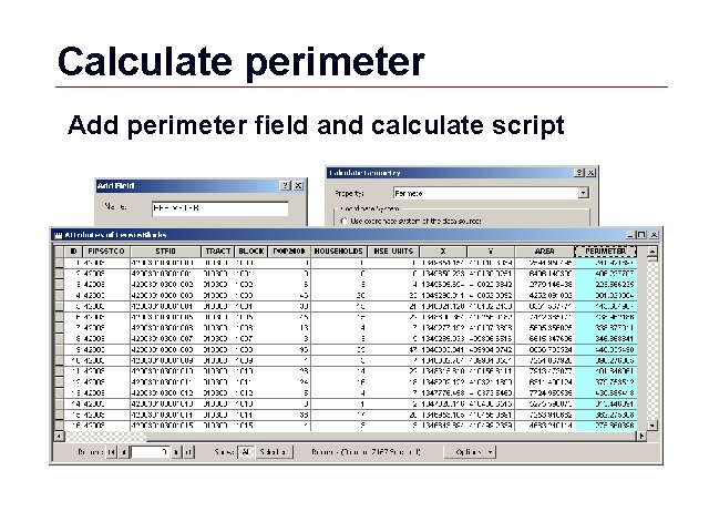 Calculate perimeter Add perimeter field and calculate script GIS 68 Calculate perimeter Add perimeter field and calculate script GIS 68