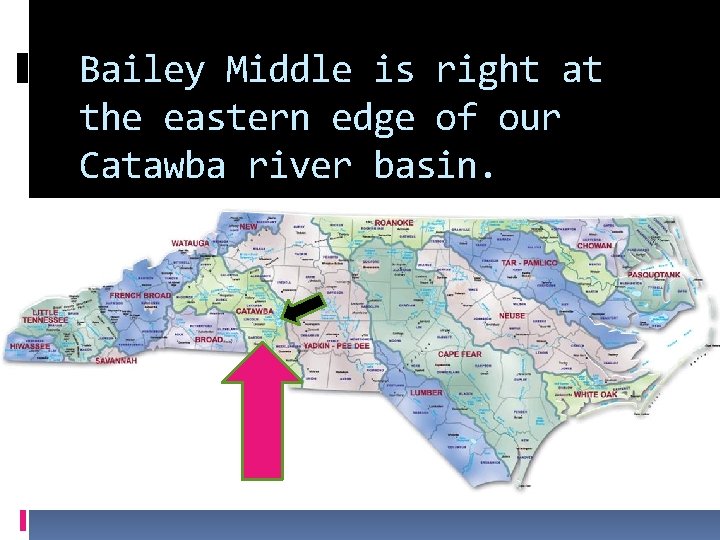 Bailey Middle is right at the eastern edge of our Catawba river basin. 