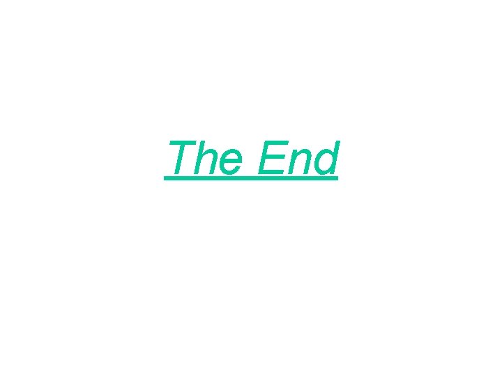 The End 