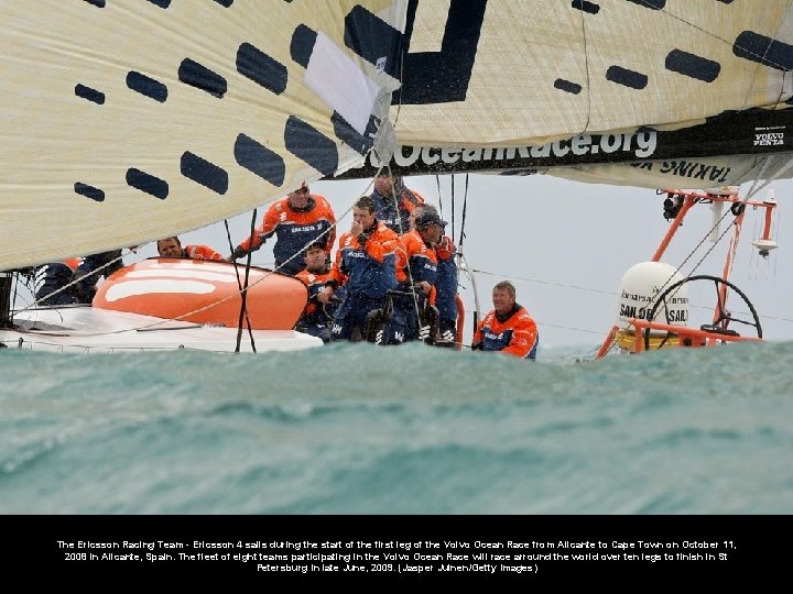 The Ericsson Racing Team - Ericsson 4 sails during the start of the first