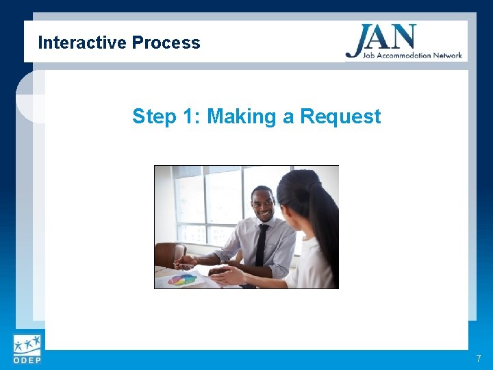 Interactive Process Step 1: Making a Request 7 