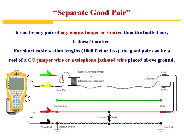 “Separate Good Pair” It can be any pair of any gauge, longer or shorter