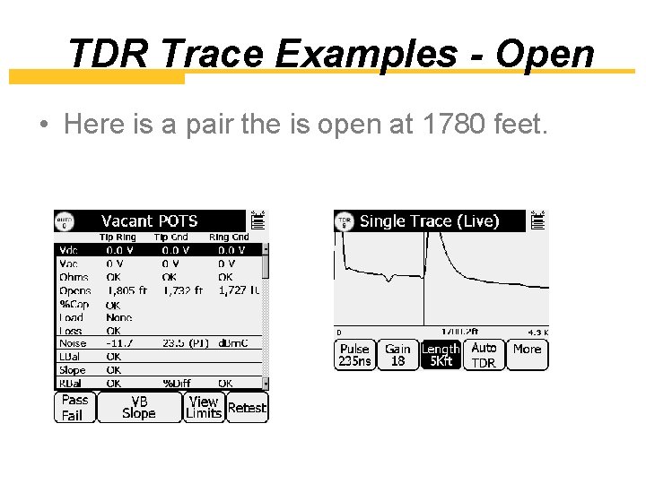 TDR Trace Examples - Open • Here is a pair the is open at