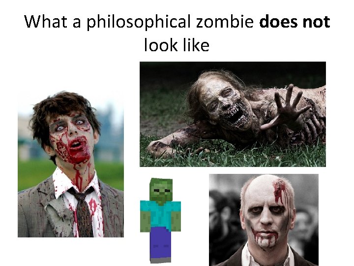 What a philosophical zombie does not look like 