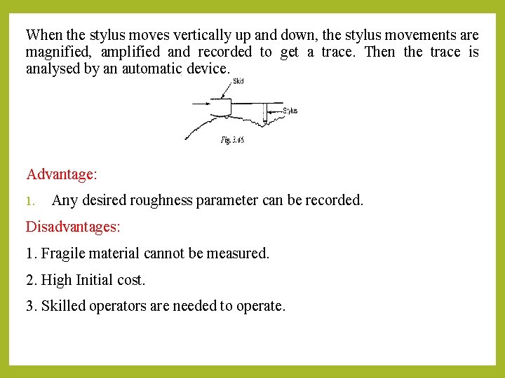 When the stylus moves vertically up and down, the stylus movements are magnified, amplified