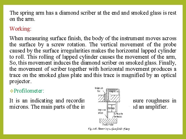 The spring arm has a diamond scriber at the end and smoked glass is