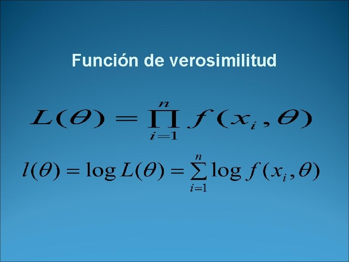 Función de verosimilitud 