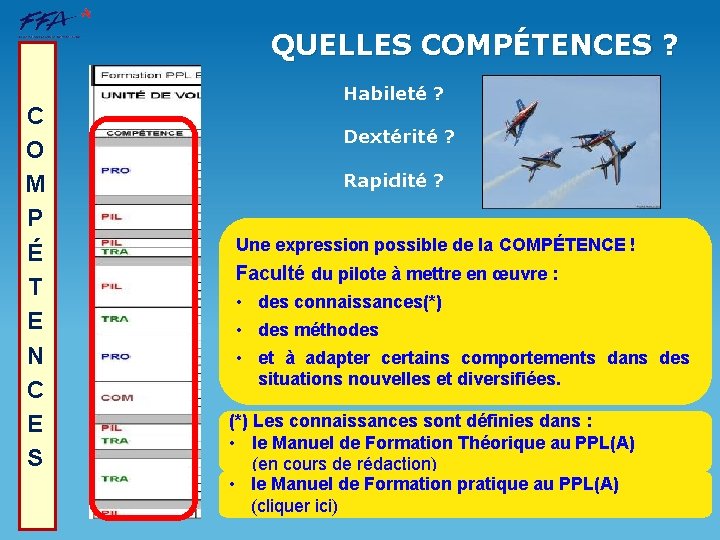 QUELLES COMPÉTENCES ? C O M P É T E N C E S