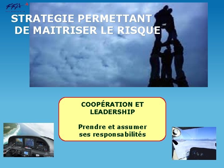 STRATEGIE PERMETTANT DE MAITRISER LE RISQUE COOPÉRATION ET LEADERSHIP Prendre et assumer ses responsabilités