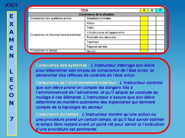 E X A M E N L E Ç O N 7 Conscience des
