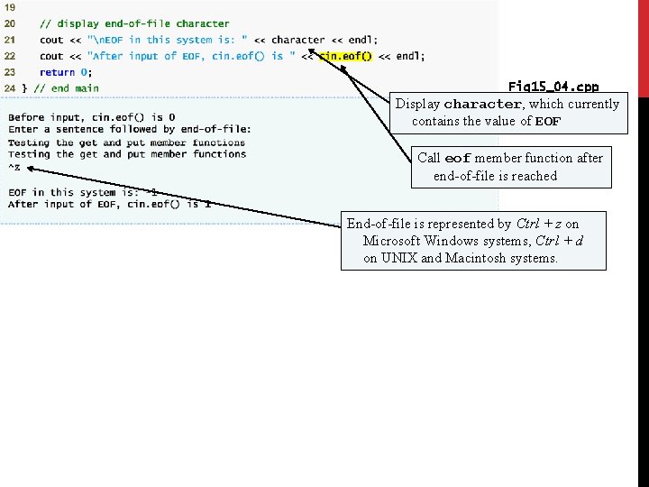 Fig 15_04. cpp Display character, which currently (2 of of. EOF 2) contains the Fig 15_04. cpp Display character, which currently (2 of of. EOF 2) contains the