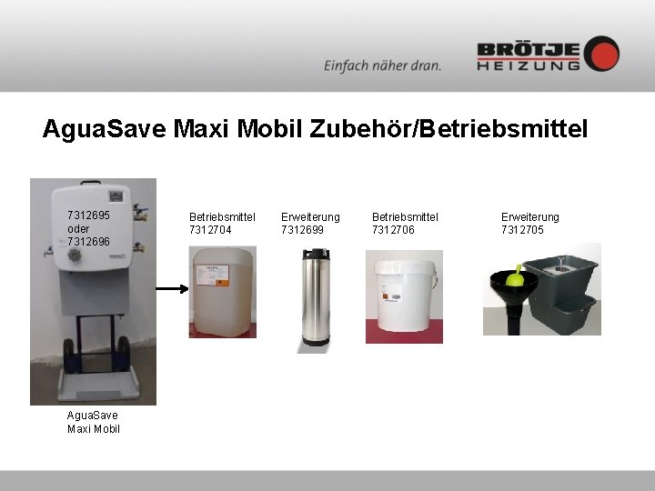 Agua. Save Maxi Mobil Zubehör/Betriebsmittel 7312695 oder 7312696 Agua. Save Maxi Mobil Betriebsmittel 7312704