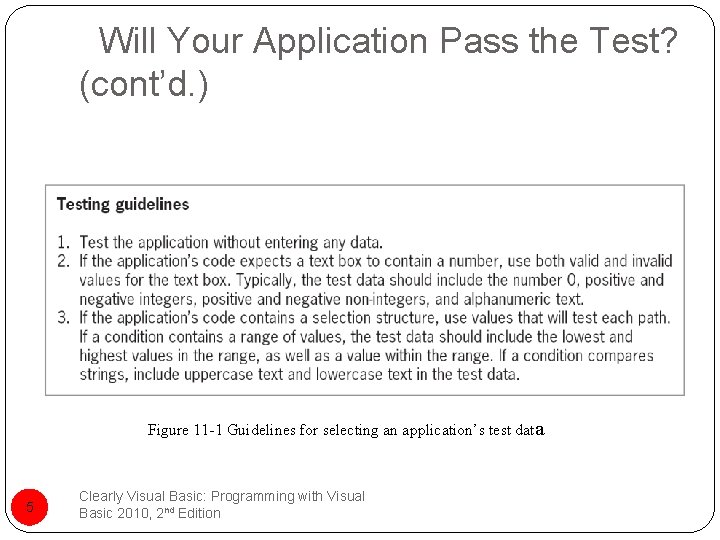 Will Your Application Pass the Test? (cont’d. ) Figure 11 -1 Guidelines for selecting