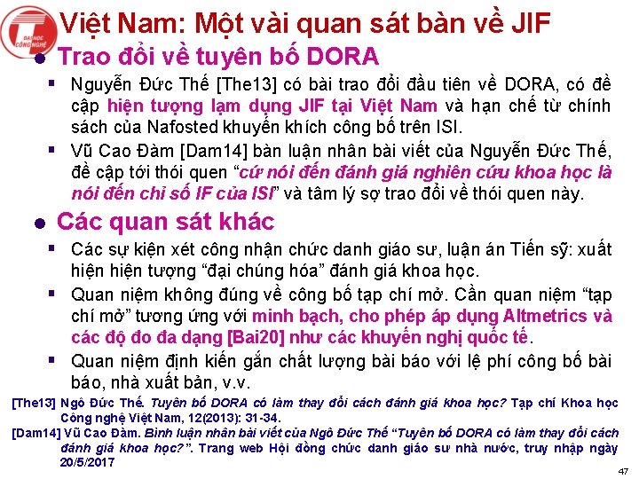 Việt Nam: Một vài quan sát bàn về JIF l Trao đổi về tuyên