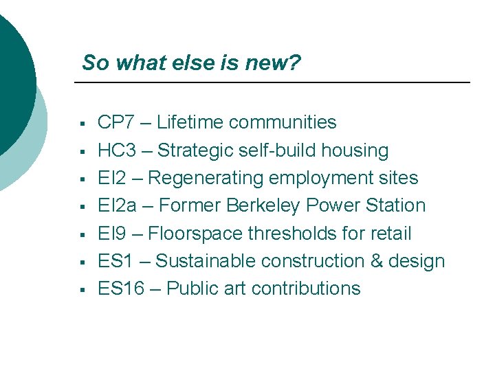 So what else is new? § § § § CP 7 – Lifetime communities