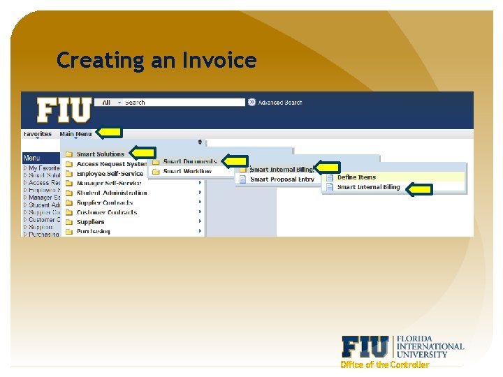 Creating an Invoice Office of the Controller 