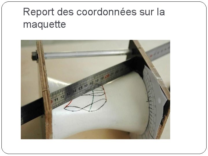 Report des coordonnées sur la maquette 