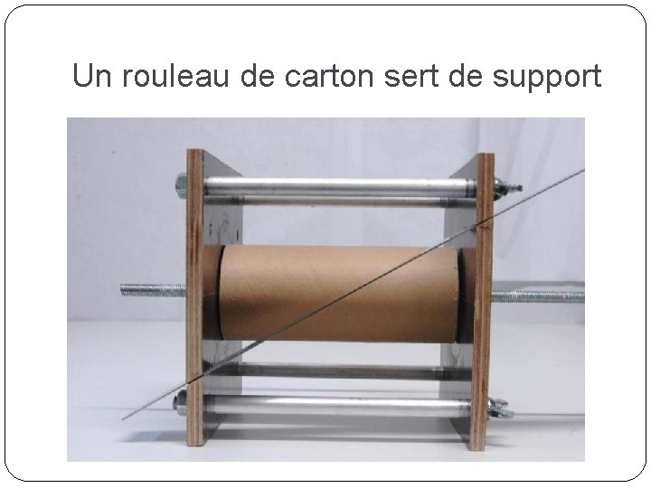 Un rouleau de carton sert de support 