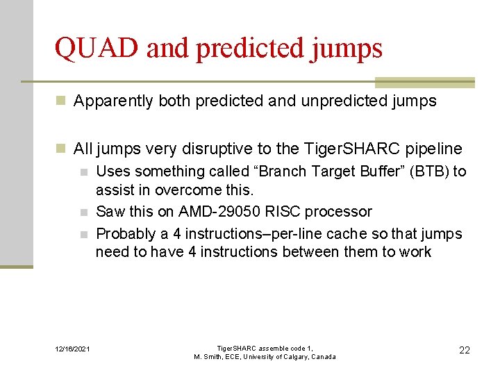 QUAD and predicted jumps n Apparently both predicted and unpredicted jumps n All jumps QUAD and predicted jumps n Apparently both predicted and unpredicted jumps n All jumps
