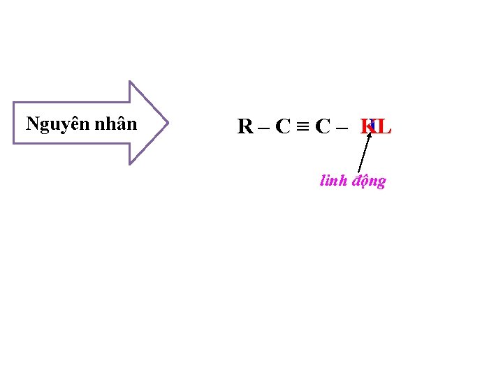 Nguyên nhân R–C≡C– H KL KL linh động 