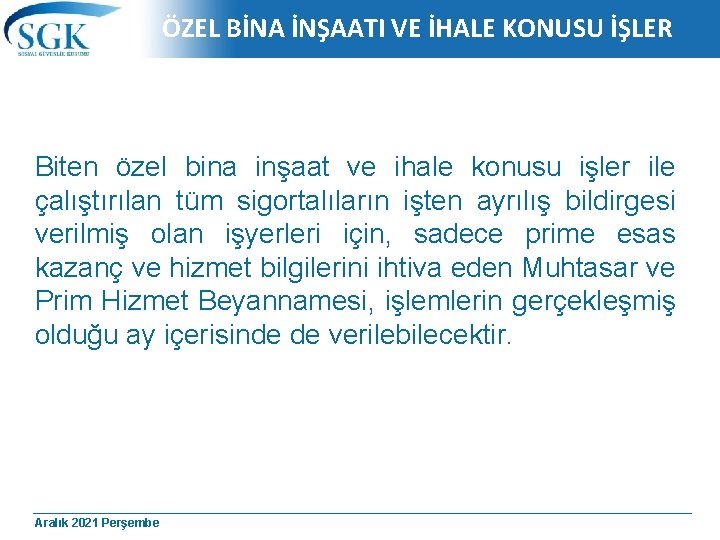 ÖZEL BİNA İNŞAATI VE İHALE KONUSU İŞLER Biten özel bina inşaat ve ihale konusu