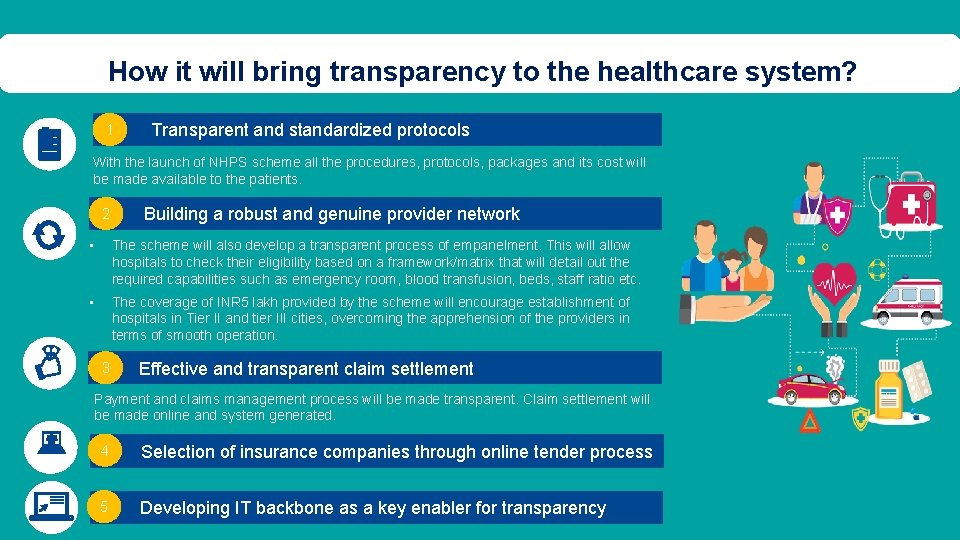 How it will bring transparency to the healthcare system? 1 Transparent and standardized protocols