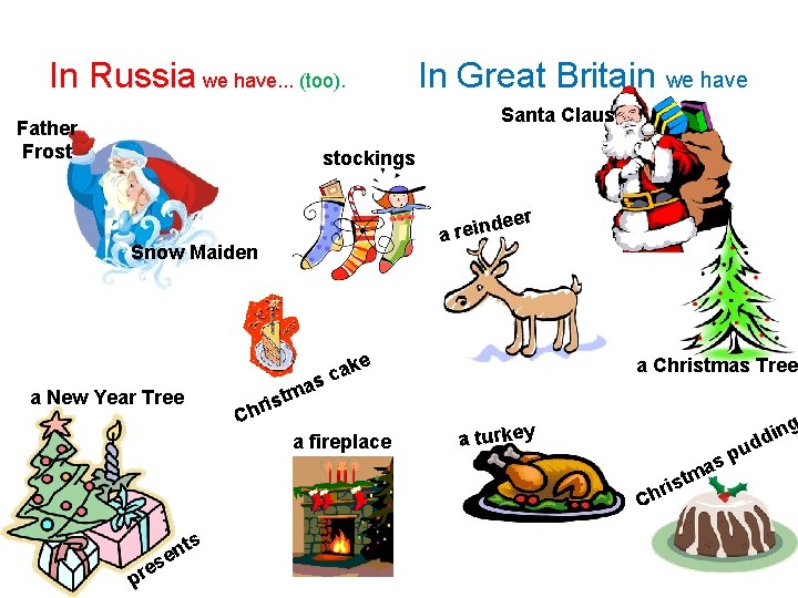 In Russia we have. . . (too). In Great Britain we have Santa Claus
