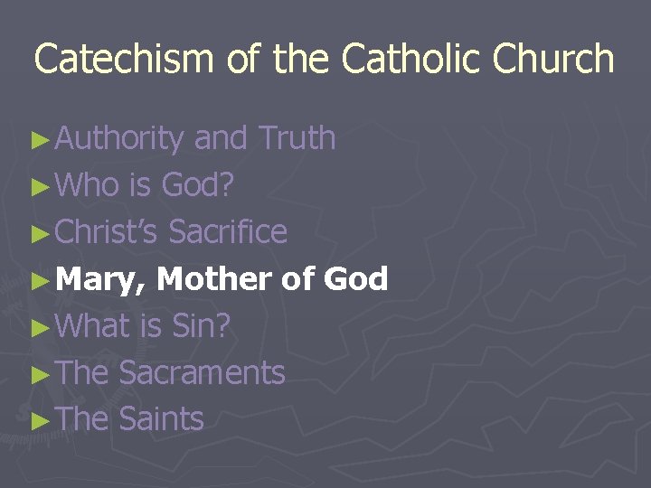 Catechism of the Catholic Church ►Authority and Truth ►Who is God? ►Christ’s Sacrifice ►Mary,