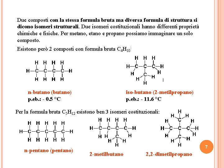 Due composti con la stessa formula bruta ma diversa formula di struttura si dicono