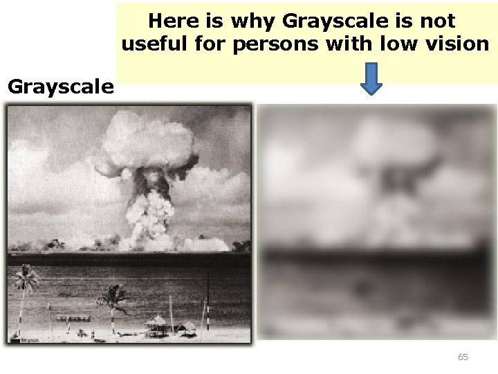 Here is why Grayscale is not useful for persons with low vision Grayscale 65