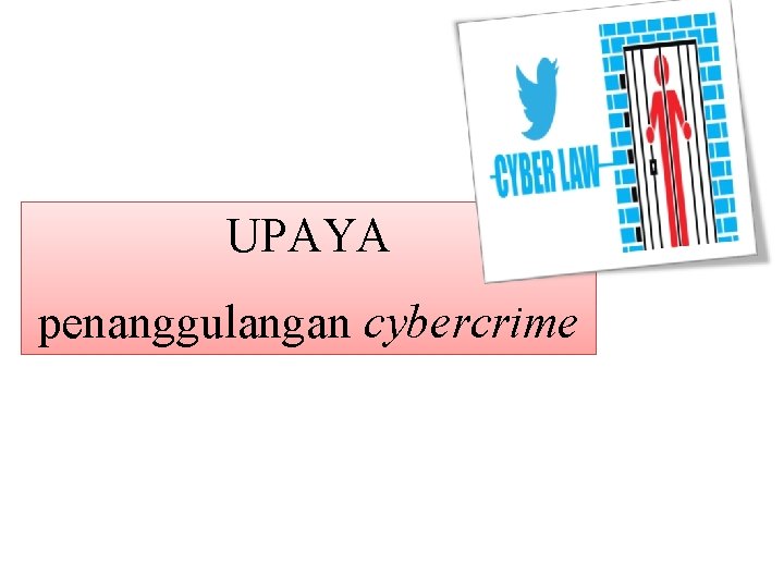 UPAYA penanggulangan cybercrime 