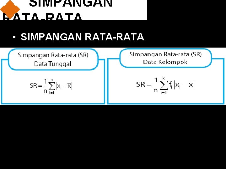 SIMPANGAN RATA-RATA • SIMPANGAN RATA-RATA 