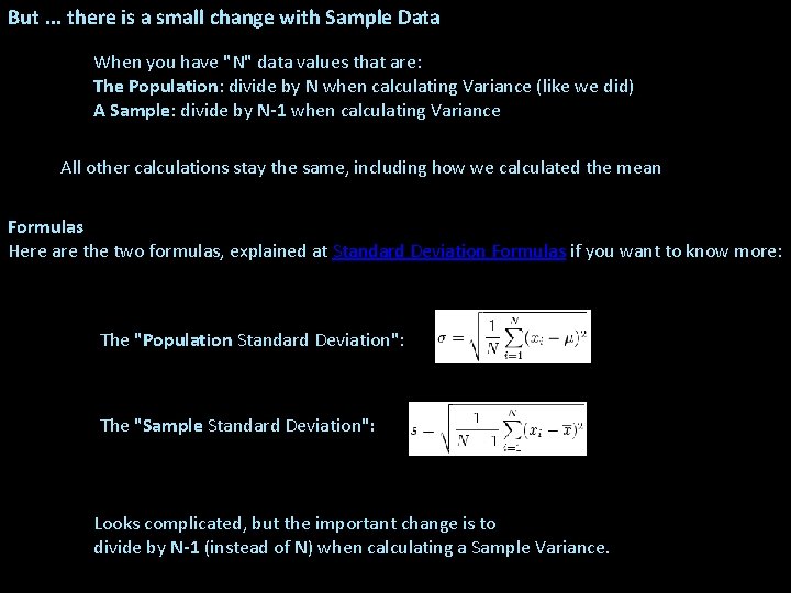 But. . . there is a small change with Sample Data When you have