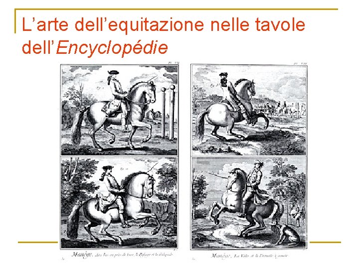 L’arte dell’equitazione nelle tavole dell’Encyclopédie 