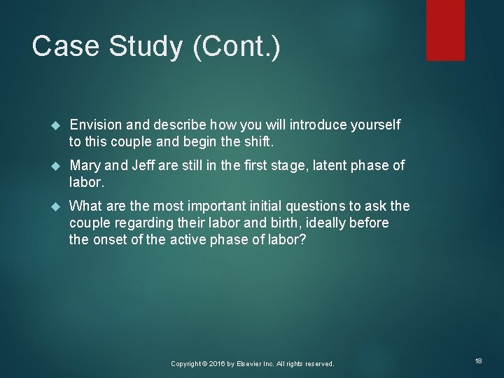 Case Study (Cont. ) Envision and describe how you will introduce yourself to this