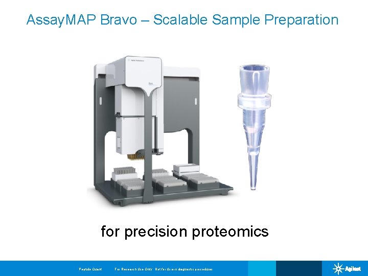 Assay. MAP Bravo – Scalable Sample Preparation for precision proteomics Peptide Quant For Research