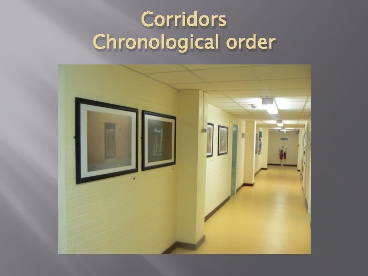 Corridors Chronological order Corridors Chronological order