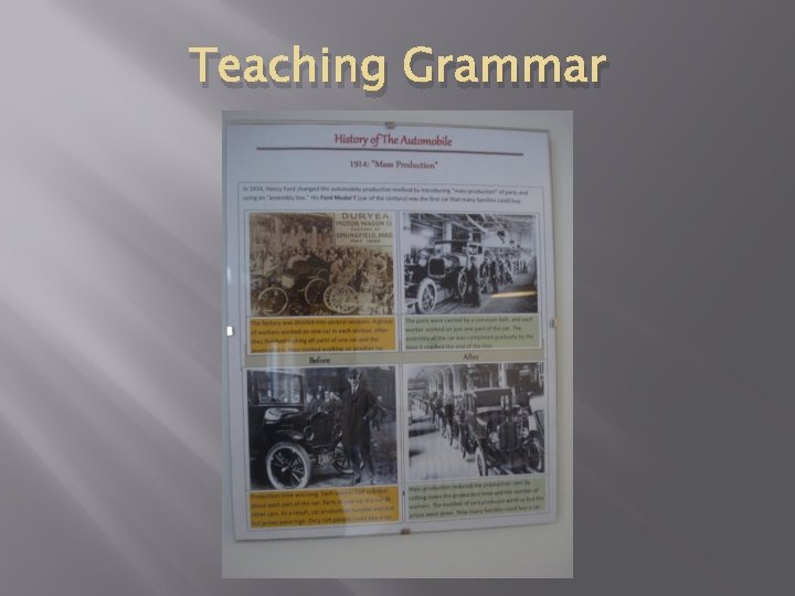 Teaching Grammar Teaching Grammar