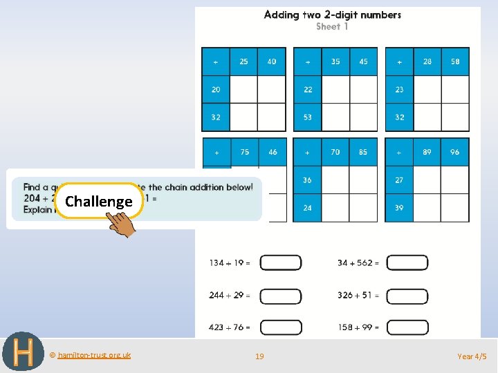 Challenge © hamilton-trust. org. uk 19 Year 4/5 