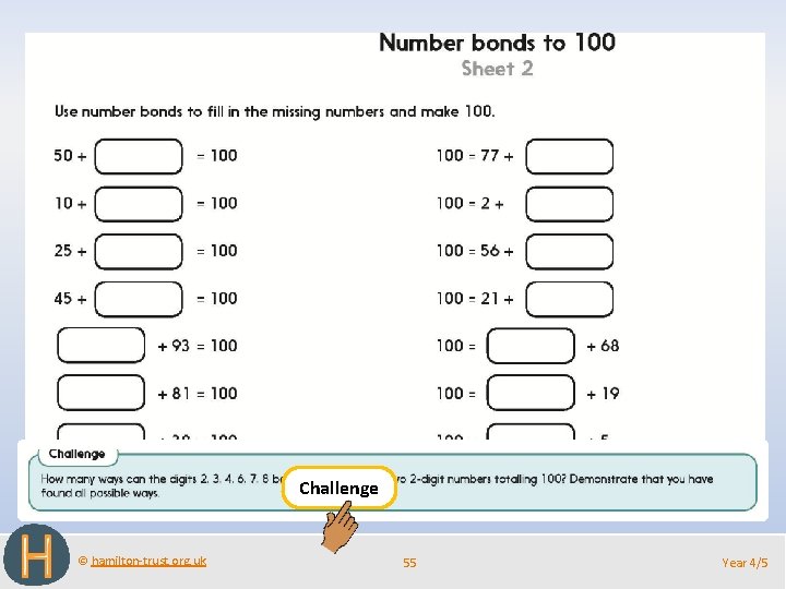 Challenge © hamilton-trust. org. uk 55 Year 4/5 