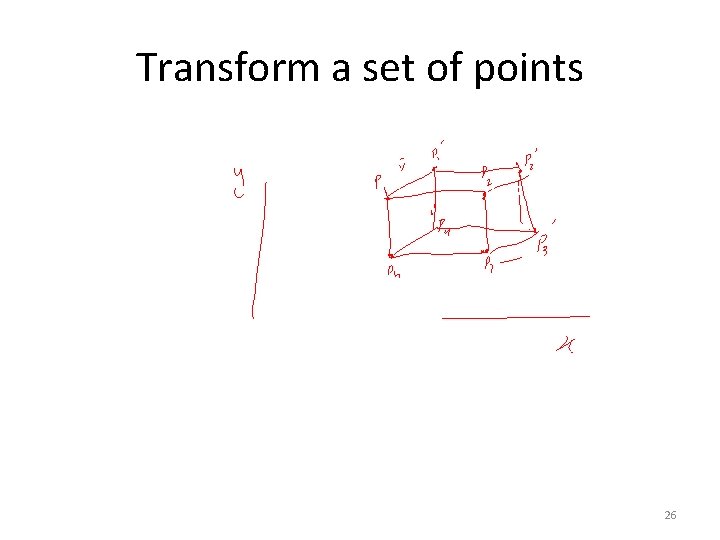 Transform a set of points 26 