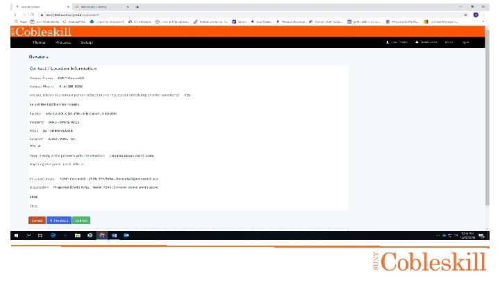 Example of “review” screen… 