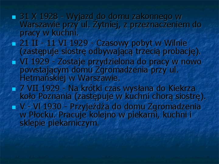  31 X 1928 - Wyjazd do domu zakonnego w Warszawie przy ul. Żytniej,
