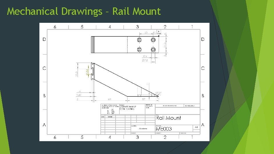 Mechanical Drawings – Rail Mount 