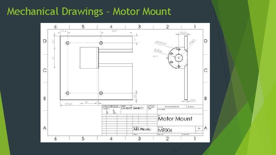 Mechanical Drawings – Motor Mount 