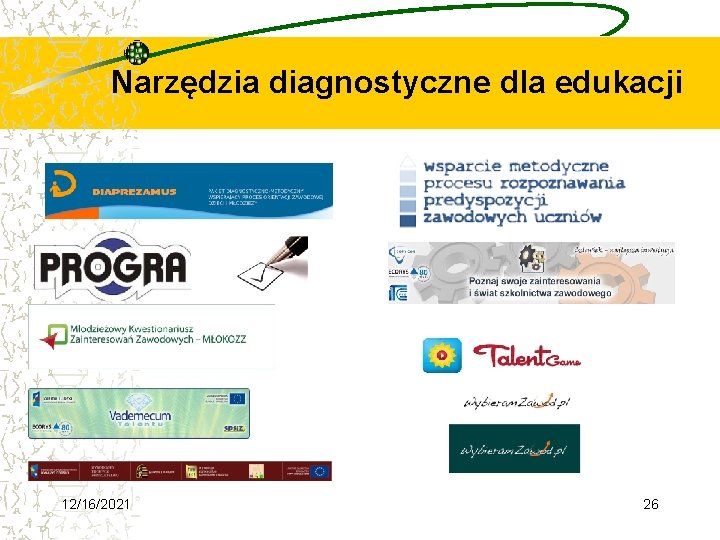 Narzędzia diagnostyczne dla edukacji 12/16/2021 26 