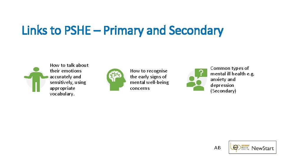 Links to PSHE – Primary and Secondary How to talk about their emotions accurately